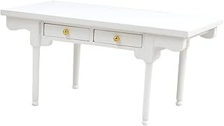 SECFOU Mesa De Boneca Brinquedos De Madeira Móveis De Madeira Decoração De Mesa De Sala De Jantar Móveis De Casa De Boneca Brinquedos Mesa De Casa Em Miniatura Modelo De Mesa Em