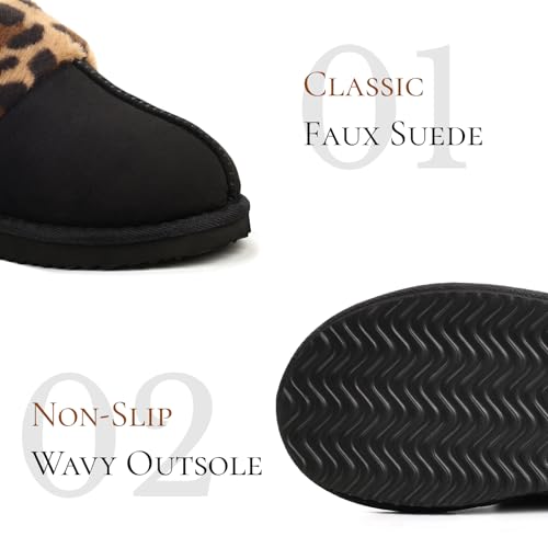 Image of OOW Fuzzy Slippers for Women Cozy Faux Fur House Shoes Memory Foam Slippers | Winter, Warm Slippers, Indoor and Outdoor