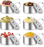 Dexpally 6 Pezzi Coppapasta Tondi 8cm Coppa Pasta di Acciaio in Acciaio Inossidabile, Anel...