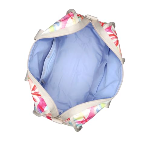 LeSportsac Abstract Canvas Deluxe Medium Weekender Crossbody Bag, Style 4318/Color E838, Vibrant Tropical Watercolor Style Brushstrokes Unite in Eclectic Modern Interpretive Wearable Art in Motion4