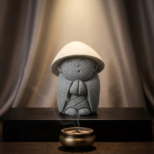 Pequeña estatua de Buda decorativa japonesa miniatura 5