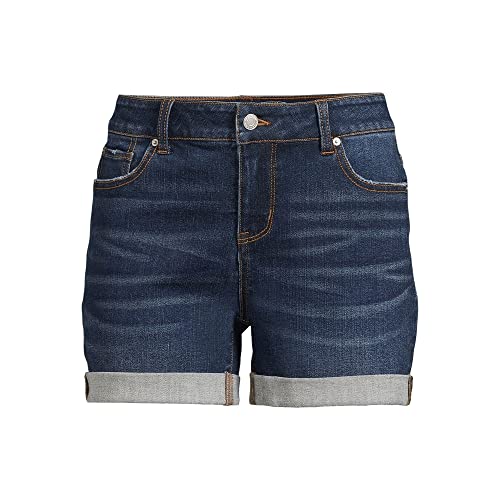 Time And Tru Women's Mid-Rise Denim Shorts (10, Dark Wash) #TOP4