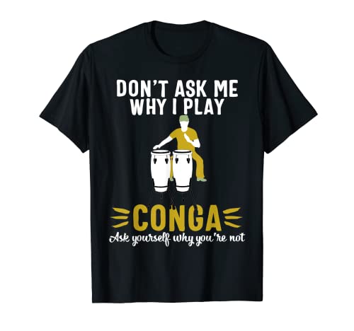 Conga drum t-shirt Cuba Musica tumbadora Drummer regalo Maglietta