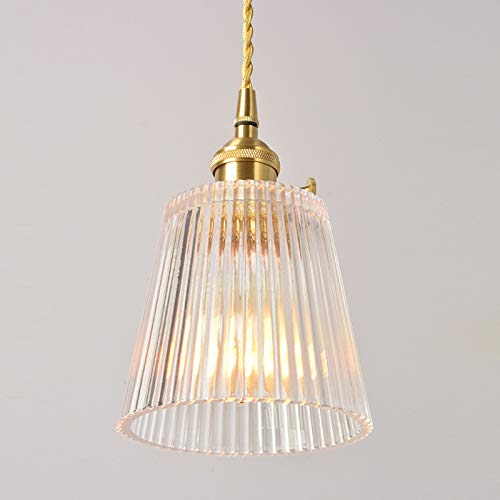 Verre plafonnier décoration moderne à rayures verticales pour ampoule E27