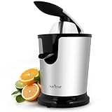 NutriChef Electric Juicer Stainless Steel Machine-160W Power Juice Press,Citrus Juicer & Squeezer Masticating Machine-Easy to Clean-Includes...