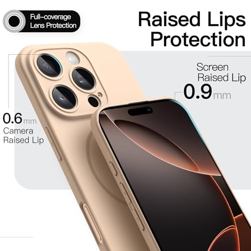 Image of JETech Magnetic Slim Case for iPhone 16 Pro Max, Desert Titanium