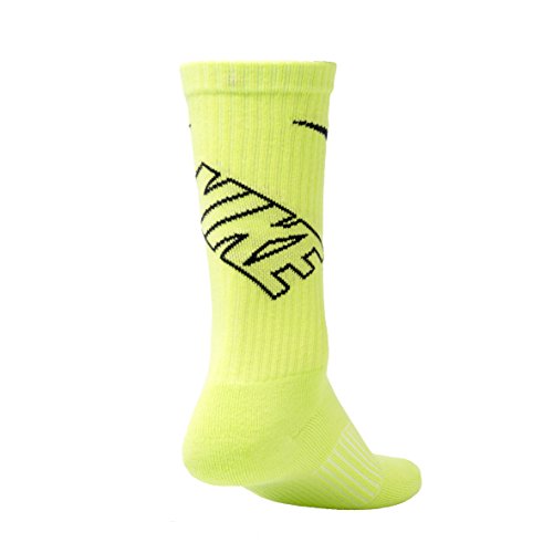 Nike Kids Boy's Graphic Cotton Cushion Crew 3-Pair Pack (Little Kid/Big Kid) Cyber/White/Black MD (5-7 Big Kid Shoe)4