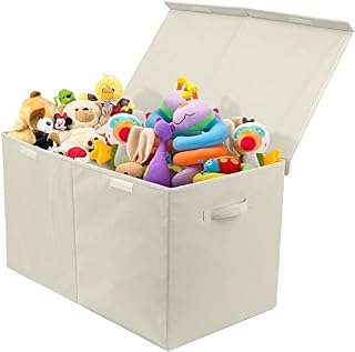 Sorbus Toy Chest with Flip-Top Lid, Kids Collapsible Storage for Nursery, Playroom, Closet