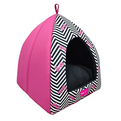 Fábrica Pet CABANA BARBIE, Branco/Preto/Rosa