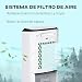 Imagen de HOMCOM Climatizador Evaporativo Bajo Consumo Enfriador de Aire Portátil 10L Humidificador Ventilador 60W Iones Negativos Pantalla LED Control Remoto Temporizador 3 Velocidades 38