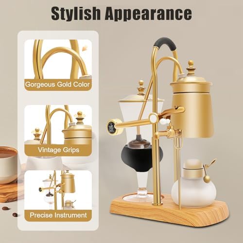 Vintage Balance Syphon ekspres do kawy, próżniowy system parzenia kawy na kemping i do użytku domowego, syfon do specjalnego przygotowywania kawy
