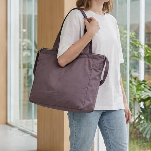 Bolso tote casual ligero con cierre y gran capacidad miniatura 1