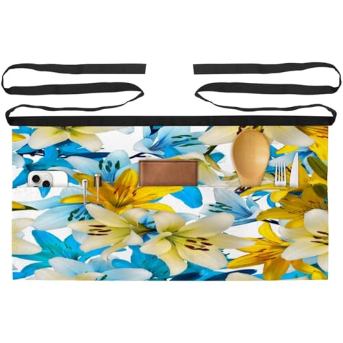 Demi-tablier de cuisine lot de 3 poches pour serveur et bistrot