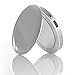 Pearl Compact Mirror USB Rechargeable Battery Pack, Light Up Personal Makeup Mirror with a 3000mAh Battery and 2.1 Amp USB Port (Silver)