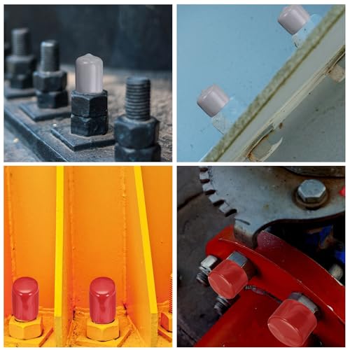 Image of uxcell 4pcs Rubber End Caps 35mm ID Vinyl Round End Cap Cover Screw Thread Protectors Light Gray, 30mm Height