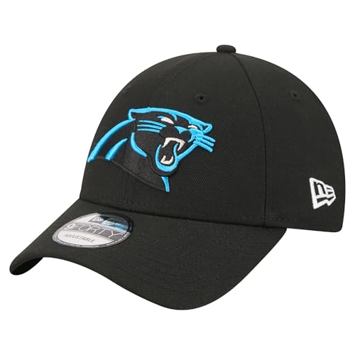 New Era Mens Black Carolina Panthers Core Team 9FORTY Adjustable Hat