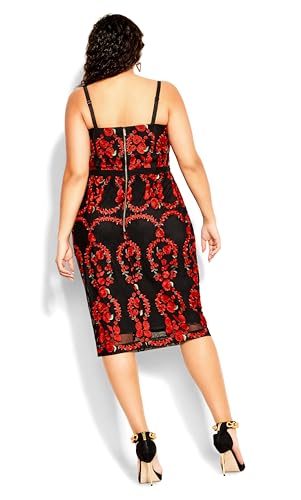 Image of City Chic Women's Plus Size Dress Dolce Rose Ff