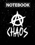  Anarchy signs, chaos, punks, punk rock, anarchy Jounal Lined Notebook - 8.5 x 11 inch