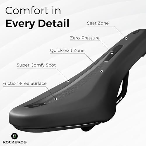 ROCKBROS Youth Bike Saddle Teenager BMX Replacement Bike Seat with Ergonomic Design -3 Zone Concept Waterproof, Enhance Young Little Riders Gifts for BMX, MTB & Road 16" to 24" (No Clamp) by ROCKBROS - Image 4