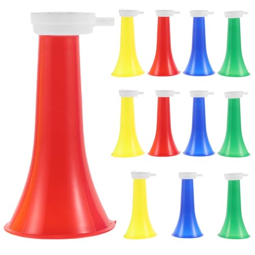 Hemobllo 12 Piezas Bocinas Plegables para Estadio Trompetas Ajustables de Plástico para Animación Deportiva Accesorios para Eventos Escolares y Fiestas de Fútbol Megáfonos Portátiles para