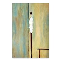 Mintura Großes Kunstwerk, handgemalte Figur, Ölgemälde auf Leinwand, handgefertigt, moderne Wandkunst für Wohnzimmer, Dekor, fertig zum Aufhängen, mit Rahmen, B 60 x H 90 cm