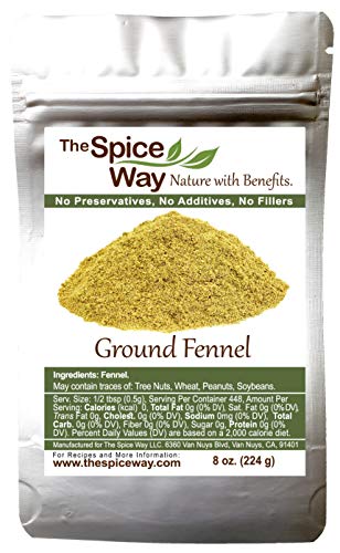 The Spice Way Fennel Seed Ground - bulk seeds powder great for tea and cooking 8 oz