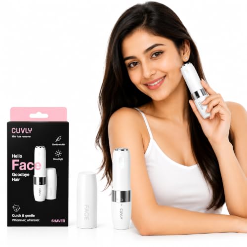 Image of Face Mini Hair Remover FS1000, Electric Facial Hair Remover for Women, Quick, Instant, Gentle, Painless, Smooth Skin, Glow On-The-Go, with Smartlight, for Upper Lips, Chin, Cheeks, Peach Fuzz Facial Hair Removal