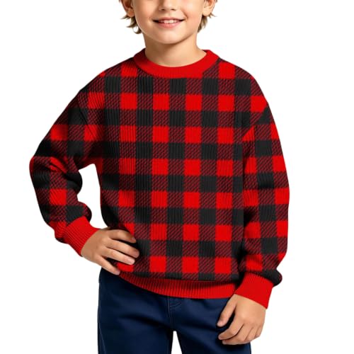 Boys Christmas Sweater Crew Neck Graphic Sweaters 2026 Fall Winter Tops - image 5