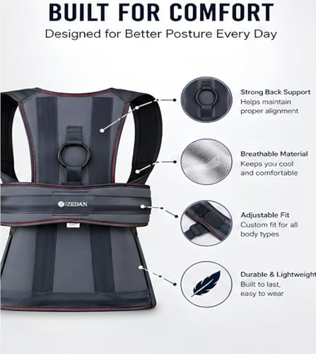 Image of ZEDAN Taylor Brace Dorso Lumbar Spinal Brace | Adjustable Back & Shoulder Support Belt | Unisex Spine Alignment & Posture Support | for Men & Women