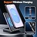SPIDERCASE Designed for Samsung Galaxy S25 FE Case,[10 FT Military Grade Drop Protection],2 Pack [Tempered Glass Screen Protector+Camera Lens Protector] Heavy Duty Shockproof Case,Black