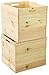 Kistenkolli Altes Land Set di 2 scatole di legno adatte per tutti gli scaffali Kallax e per espidite, per vino, frutta, dimensioni 33 x 37,5 x 32,5 cm (naturale)