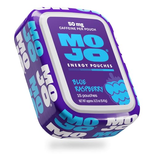 Image of MOJO Energy Pouches Blue Raspberry Flavor, 50 mg per Caffeine Pouch, 15 Pouches, Single Pack