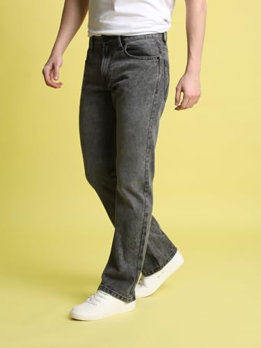 Image of BENE KLEED Men Light Fade Whisker Effect Pure Cotton Jeans