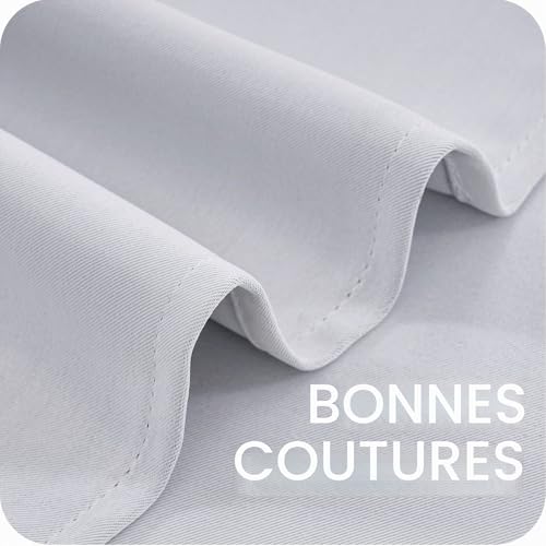 Rideau blanc opaque pour fenetre de chambre rideau thermique isolant anti chaud - 6