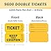 Homrelaxy 9600 Double Tickets, 1200 Tickets Per Roll, Assorted 50/50 Tickets Roll for Events, Entry, Carnivals, and Door Prizes (Blue/Red/Green/Yellow/Orange/Purple/White/Pink)