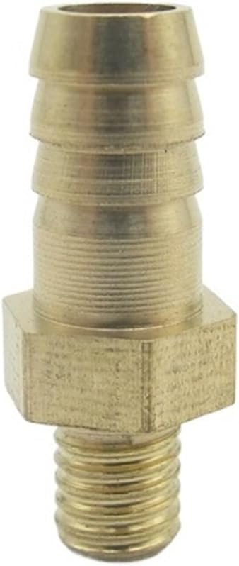 6mm OD Hose x M5 Metric Male Thread Brass Barbed Pipe Fitting Coupler Connector Splicer For Fuel Gas Water