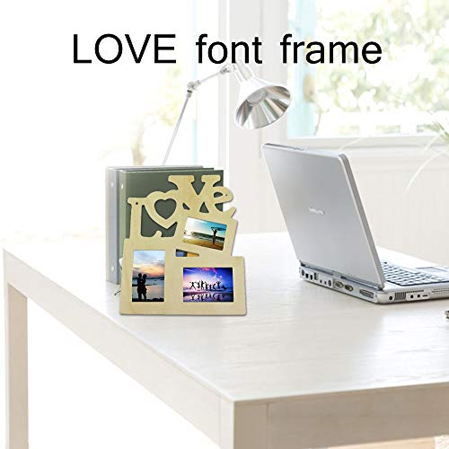 Mufern DIY pared creativa 3 en 1 marco de madera Love Faly marco hueco regalo