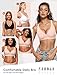Vertvie Jelly Wireless Bras for Women Push Up Plunge Seamless T-Shirt Bras No Underwire Supportive Full Coverage Bralettes(Nude,3X-Large)