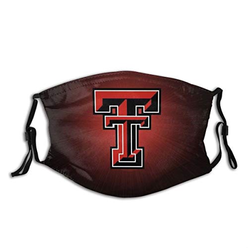 Cotton Dust Texas Tech Red Raiders Mouth Face Masks Mouth Cover Washable Reusable Face Shield Banada Balaclava for Men & Women