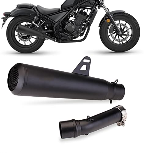 Tuyau Échappement Moto Rebel 500 Silencieux Slip-in Inox et Mi Tuyau de Raccordement Pitbike