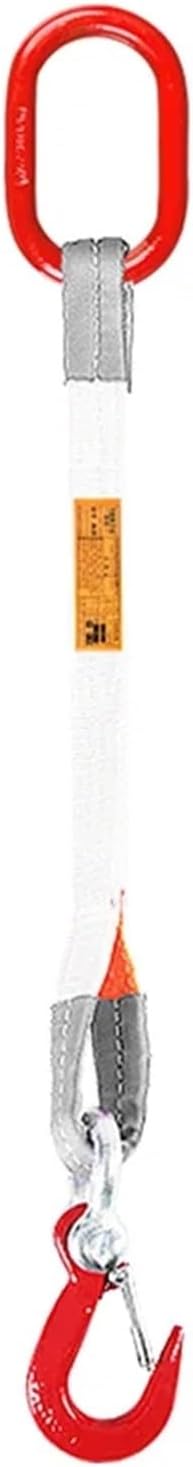 1pc 1-12 Tons Lifting Crane Polyester Flat Round Webbing(1-Leg)