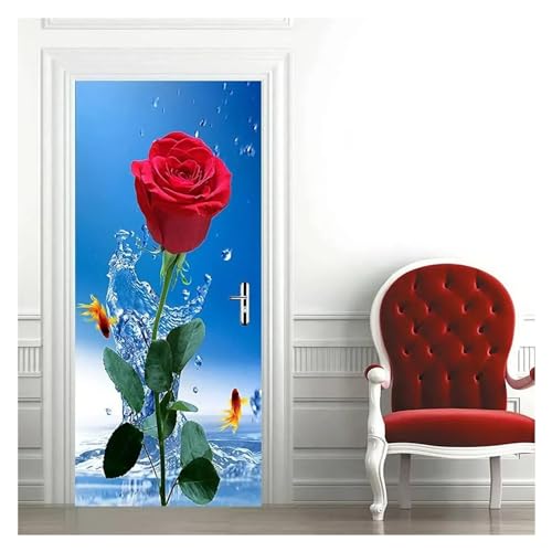 Sticker mural fleurs tropicales autocollant sans pose de colle - 2