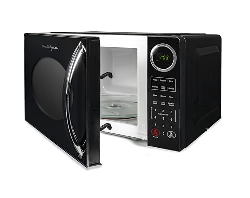 Nostalgia Modern Retro Countertop Microwave Oven - 900-Watt - 0.9 cu ft - 12 Pre-Programmed Cooking Settings - Digital Clock - Kitchen Appliances - Black Nostalgia Modern Retro Countertop Microwave Oven - 900-Watt - 0.9 cu ft - 12 Pre-Programmed Cooking Settings - Digital Clock - Kitchen Appliances - Black