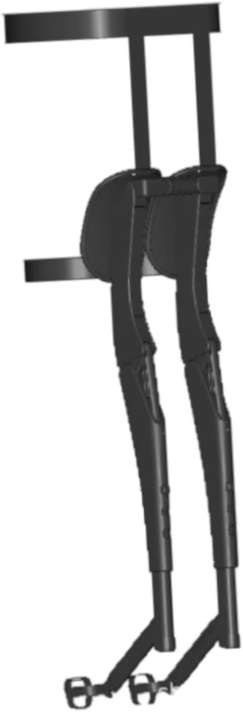 Wearable Chair Seat Folding Portable Ergonomic Multifunctional Camping Stool, Adjustable Height for Indoor Beach, Black