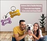 Unikat Branding | Erkennungsmarken im Singlepack | Hund, Katze und Herrchen | Hundemarke personalisiert I Beidseitig mit Gravur | Knochen | 38 mm