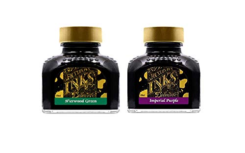 Diamine ���N�M�C���N80ml - 2 x �{�g�� - Sherwood Green & Imperial Purple