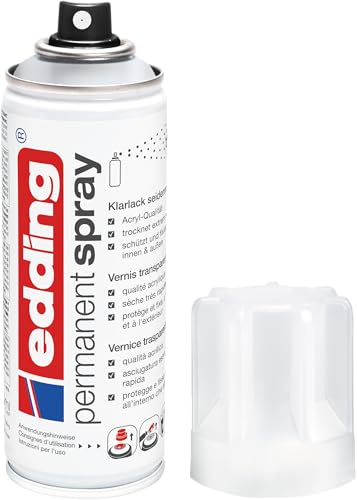 edding 5200 Permanent Spray Klarlack – seidenmatt – Klarlack in Acrylqualität für ein seidenmattes Finish – Erhöht die Kratz-, Stoß- und Schlagkräftigkeit der Lackierung – Inhalt: 200 ml 1 edding 5200 Permanent Spray Klarlack – seidenmatt – Klarlack in Acrylqualität für ein seidenmattes Finish – Erhöht die Kratz-, Stoß- und Schlagkräftigkeit der Lackierung – Inhalt: 200 ml