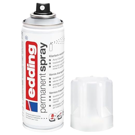 edding 5200 Permanent Spray Klarlack – seidenmatt – Klarlack in Acrylqualität für ein seidenmattes Finish – Erhöht die Kratz-, Stoß- und Schlagkräftigkeit der Lackierung – Inhalt: 200 ml