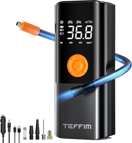 Portable car tire inflator, 150PSI-20000mAh car tire air pump, with digital...