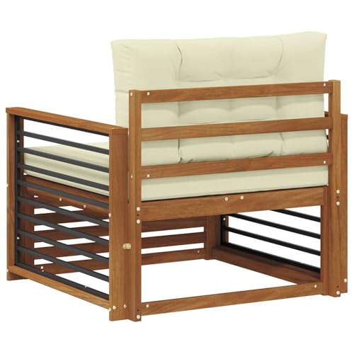 Canapé d'extérieur en acacia modulable et extensible pour jardin et terrasse chic